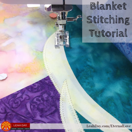 How to Finish the Edges of Fusible Applique - Eternal Love Quilt Along #3