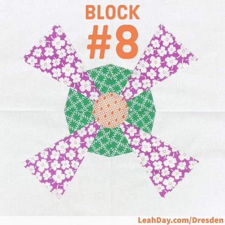 Spinning Dresden Plate Quilt Block