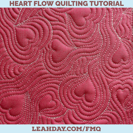 Happy Heart Day! Heart Flow Free Motion Quilting Tutorial