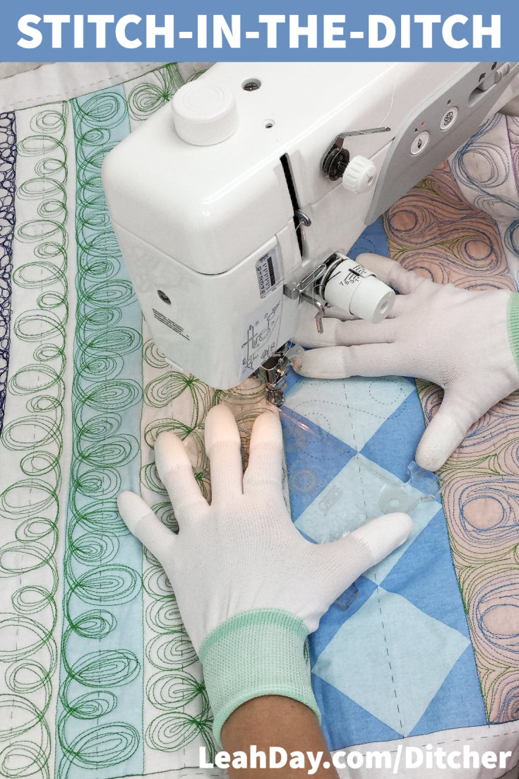 Stitching in the Ditch with Rulers Start Quilting Video 10
