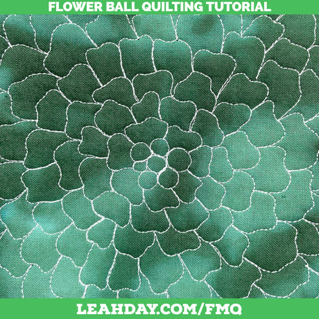 Beginner Machine Quilting Design Tutorial - Flower Ball