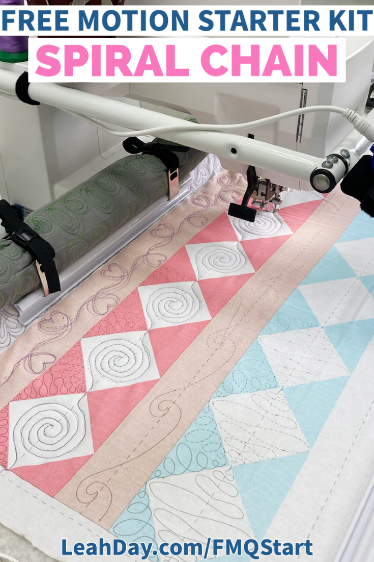 How to Quilt Spiral Chain Start Quilting 9