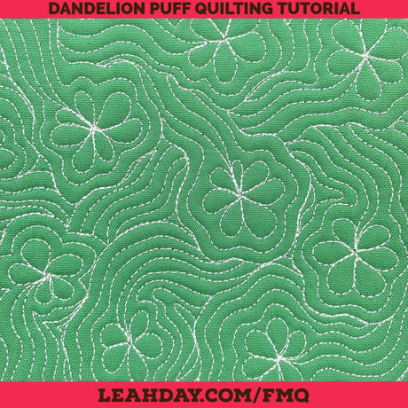 Last Spring Free Motion Quilting Design - Dandelion Puff