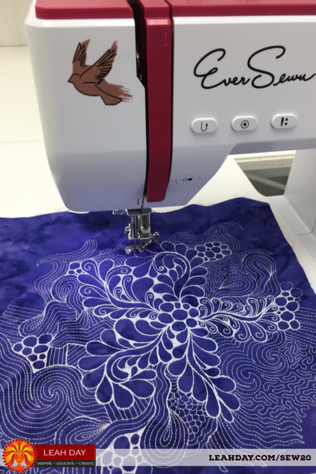 Free Motion Quilting Play on the Eversewn Sparrow 20