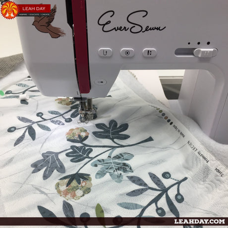 Free Motion Quilting Practice with Quilty Box Fabric
