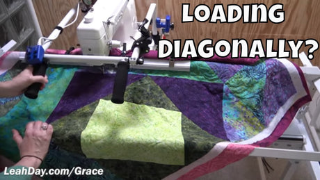 Loading a Quilt Diagonally on a Grace Hoop Frame