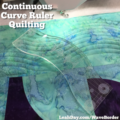 Quilting a Wavy Border with Rulers