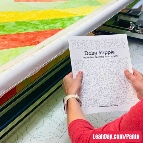 Pantograph Quilting Patterns Flower Stipple