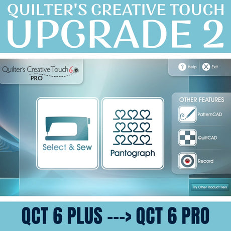 Automated Quilting Software QCT 6 PRO Upgrade