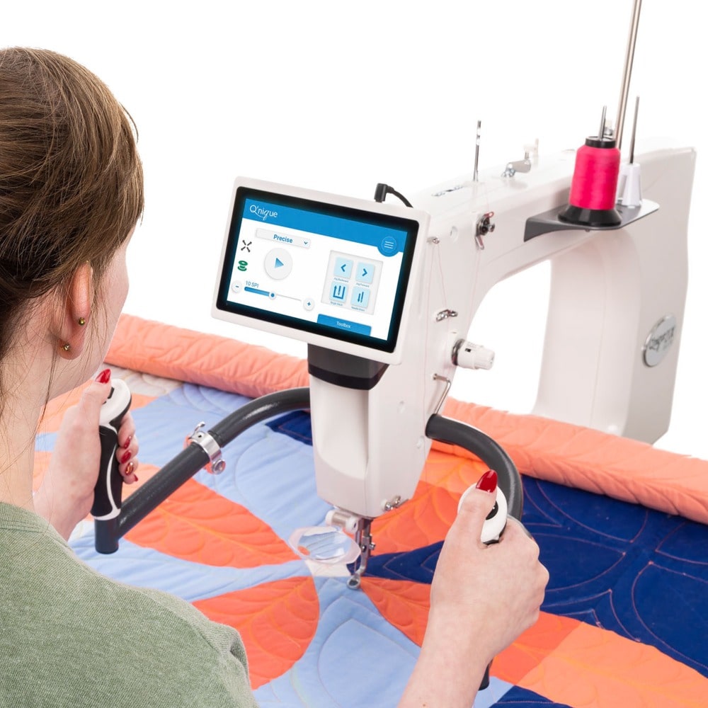 Qnique 21X Elite Longarm Quilting Machine on Frame