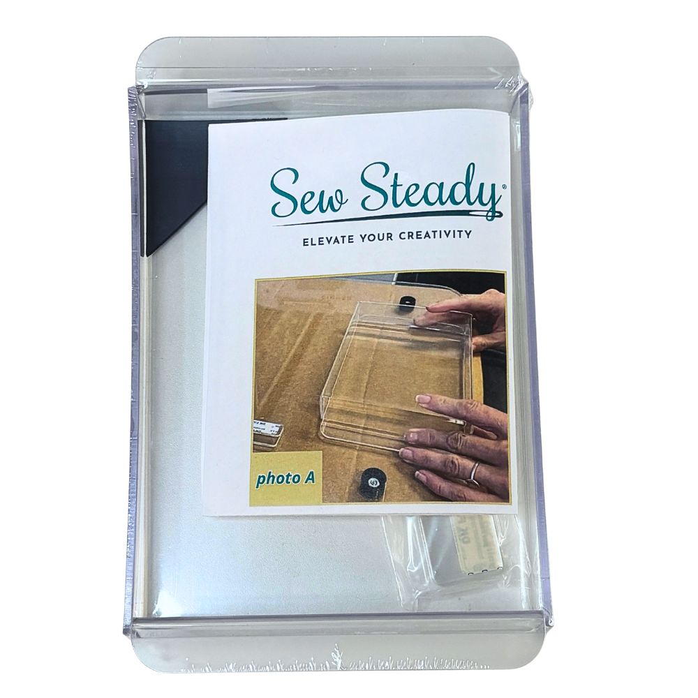 Sew Steady Add a Drawer in a clear plastic protective case, containing a white instruction card.