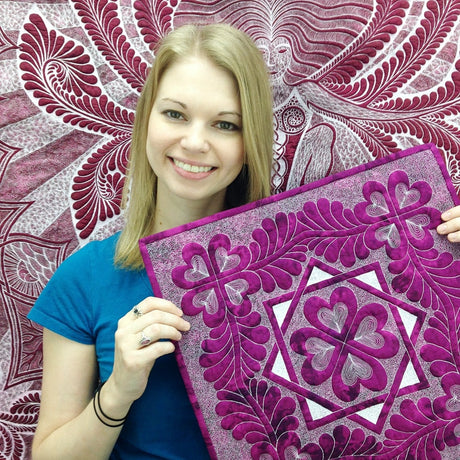 Heart and Feather Wholecloth Quilting Workshop | Quilting Class Online