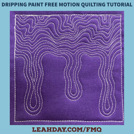 Quilting Dripping Paint on a Home Sewing Machine and Longarm
