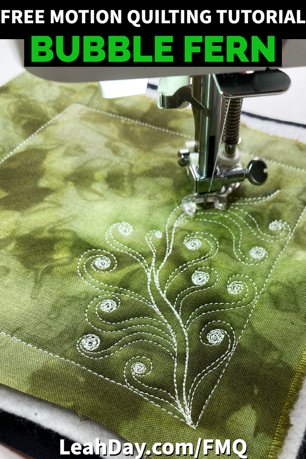 How to Quilt Bubble Fern on a Home Machine and Longarm – LeahDay.com