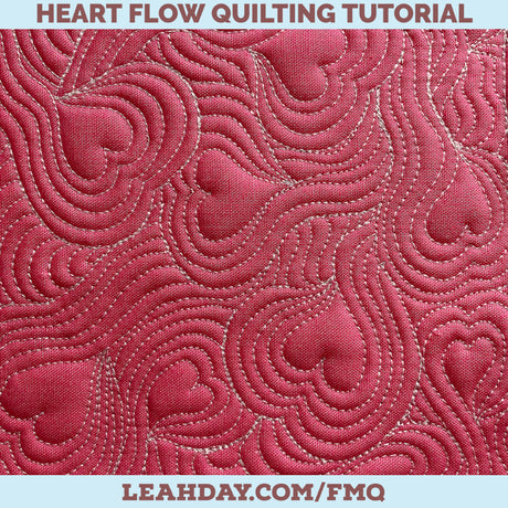 Happy Heart Day! Heart Flow Free Motion Quilting Tutorial