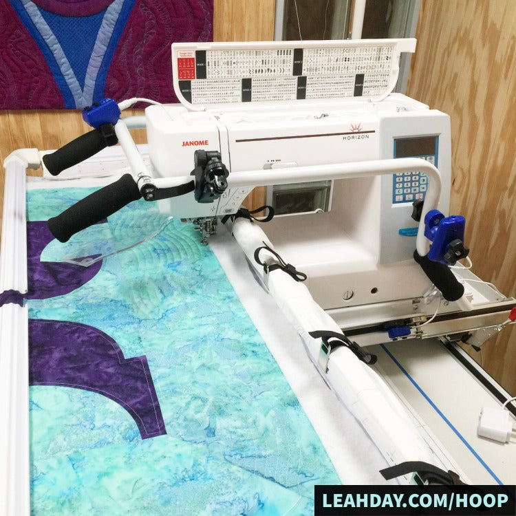 Quilting on a Hoop Frame Pro with a Janome 8200