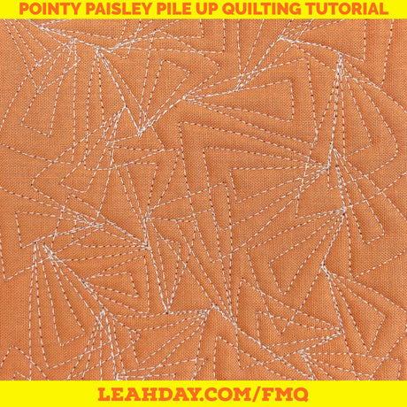 Beginner Machine Quilting Pointy Paisley Pile Up - Design #534