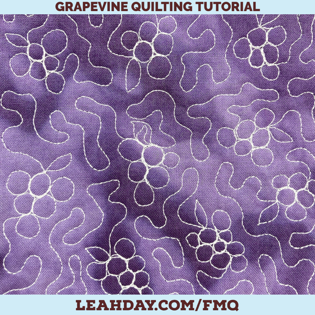 Beginner All-Over Quilting Design - Grapevine