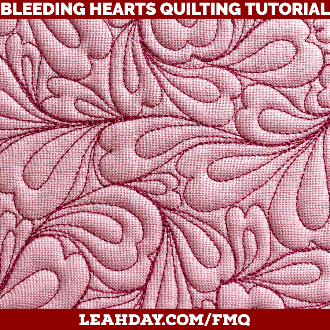 Let's Quilt Bleeding Hearts on a Home Machine and Longarm