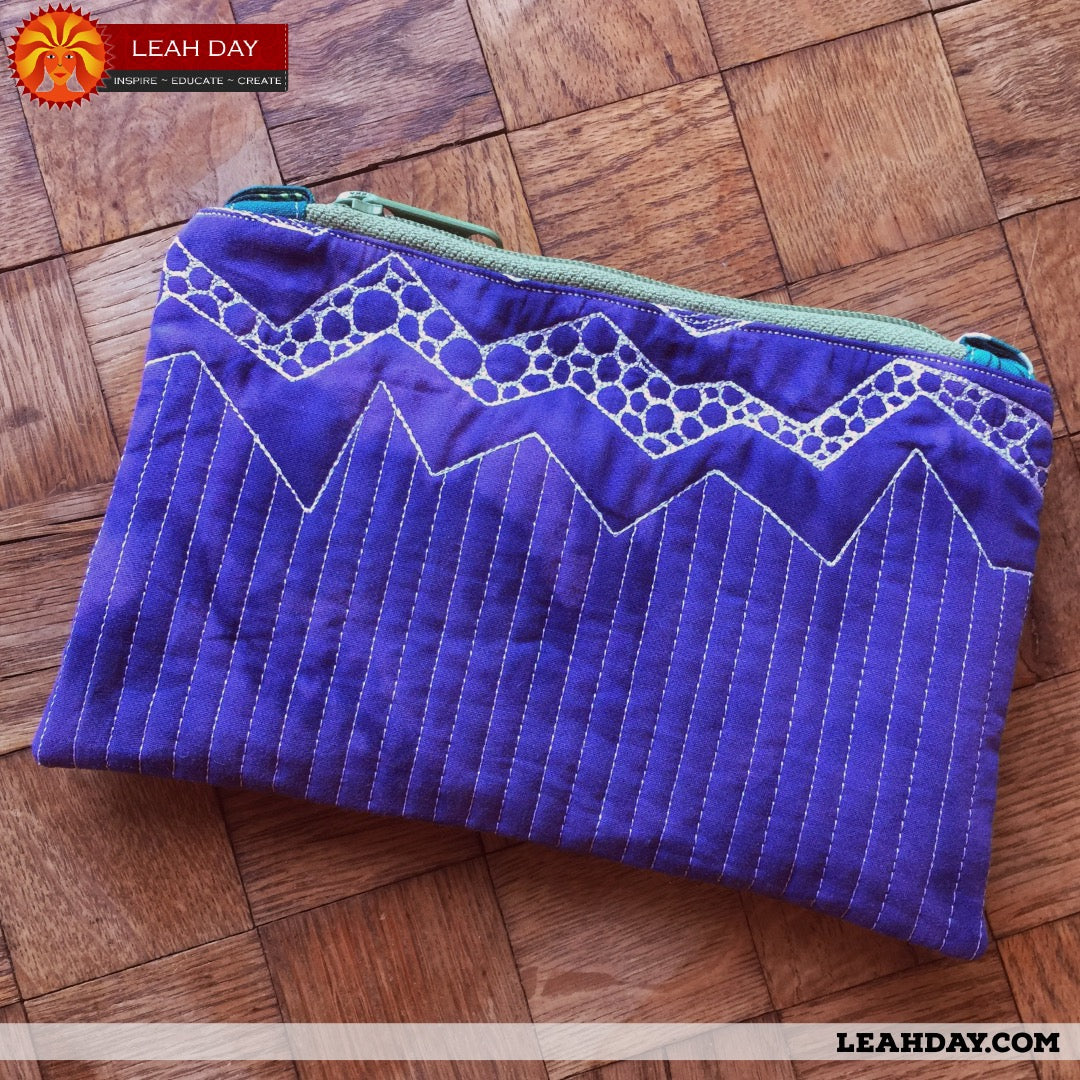 How to Make a Quilted Zippered Pouch LeahDay