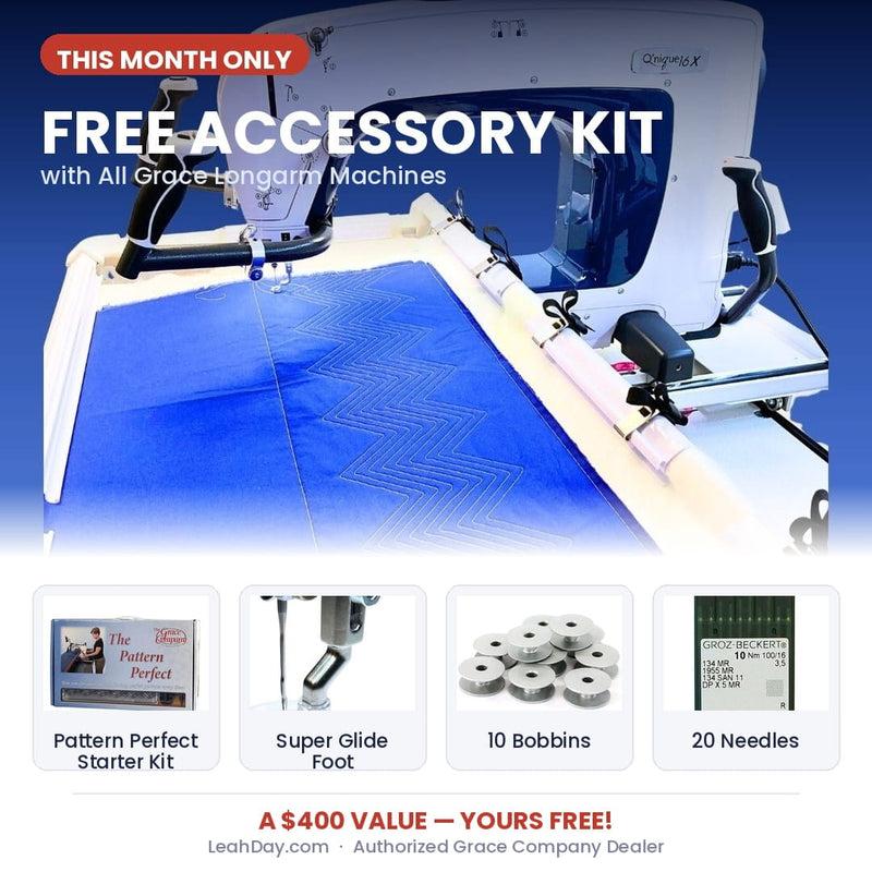 Free Accessory Kit Grace Company Quilting Machines