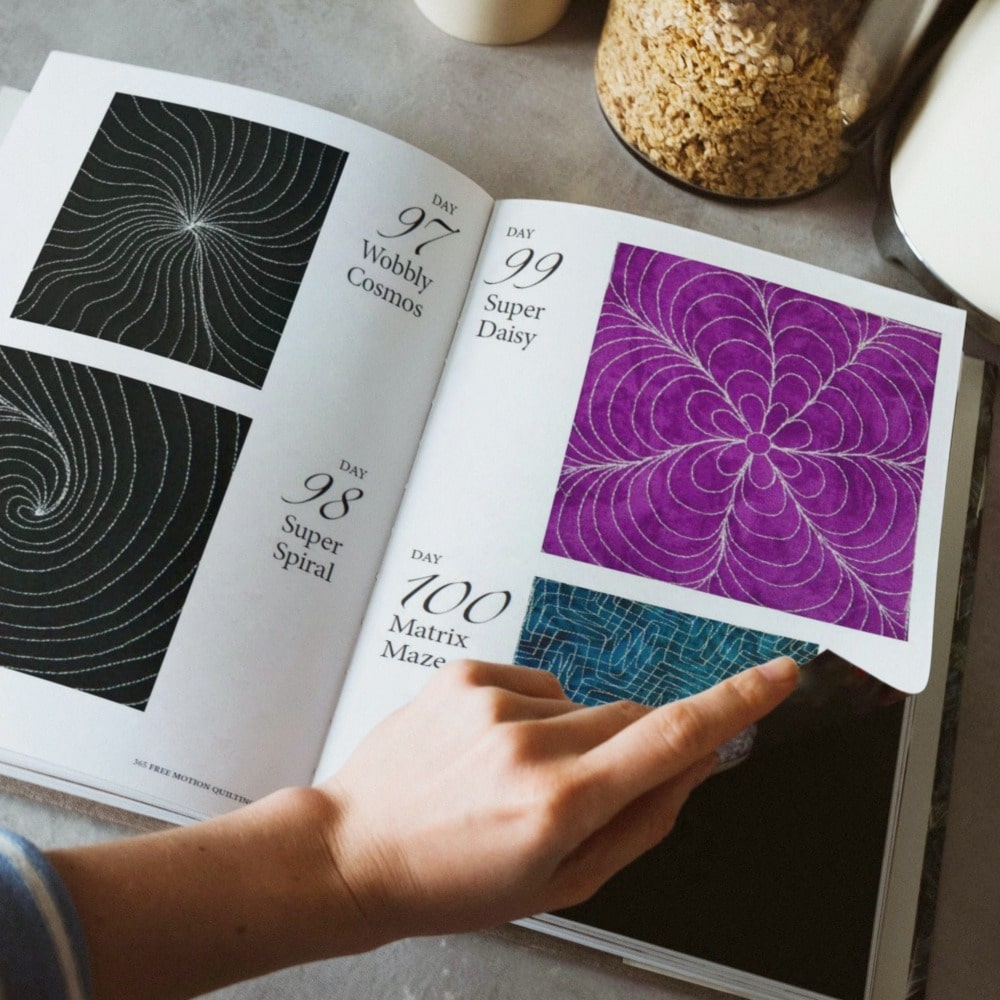 365 Free Motion Quilting Designs Book by Leah Day –