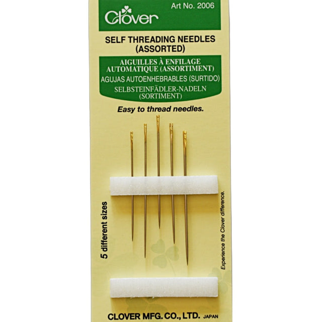 Clover Self Threading Needles Assortment - Dream Weaver Yarns LLC