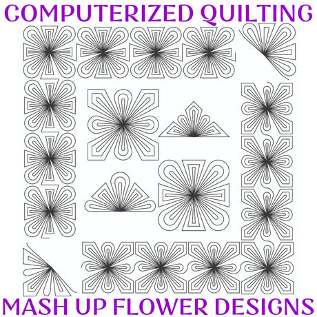 Computerized Quilting Design Flower Collection