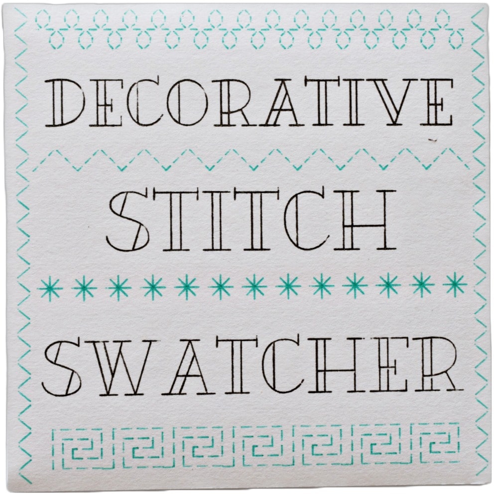 Decorative Stitch Swatcher | Sewing Machine Decorative Stitches