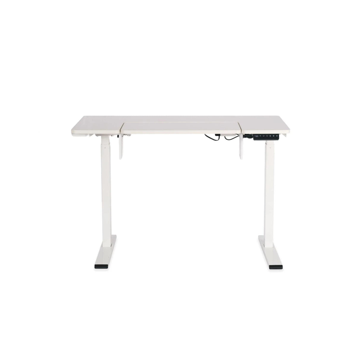 White Eleanor II Adjustable Sewing Table Cleared off  