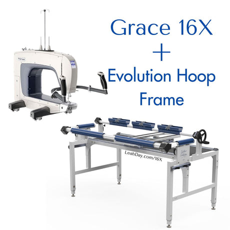 Grace 16X Longarm Machine and Evolution Hoop quilting Frame