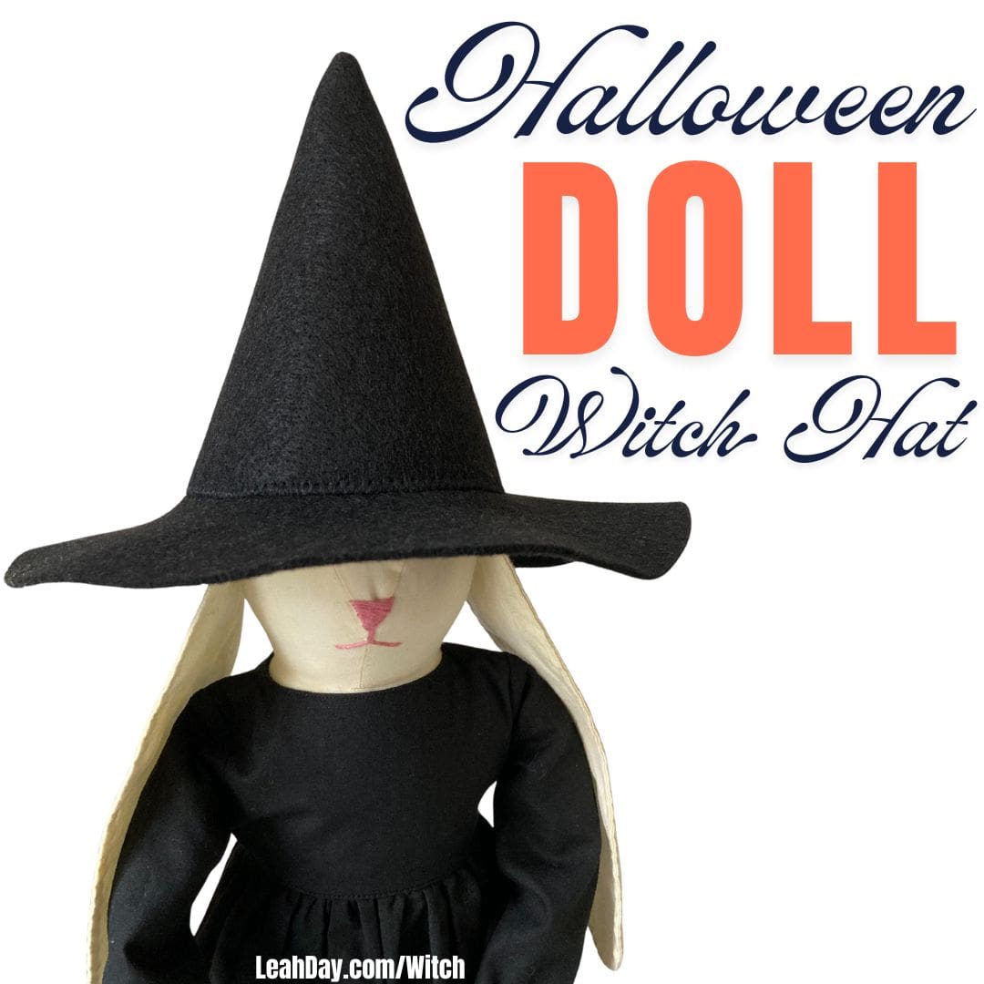 Halloween Doll Witch Hat Pattern - PDF Sewing Pattern – LeahDay.com