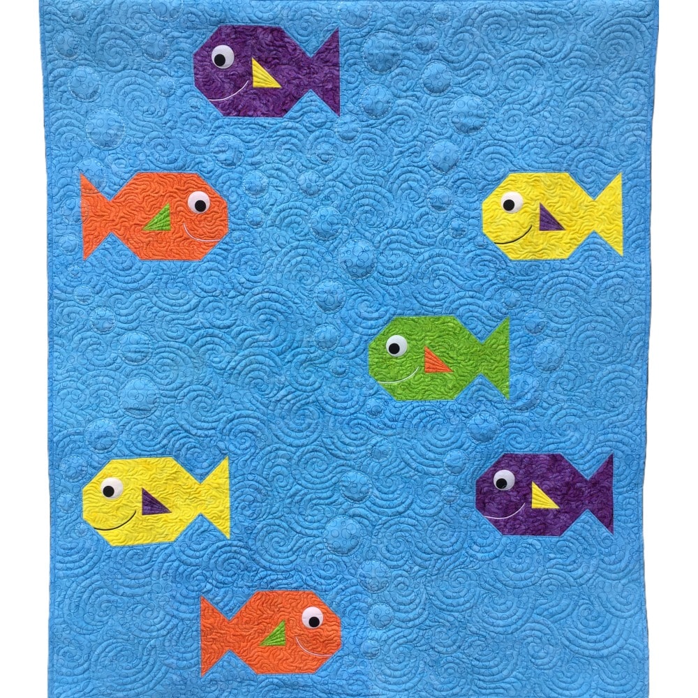 Happy Fish Quilt Digital Pattern – LeahDay.com happy-fish-quilt-digital-pattern-leahday-com