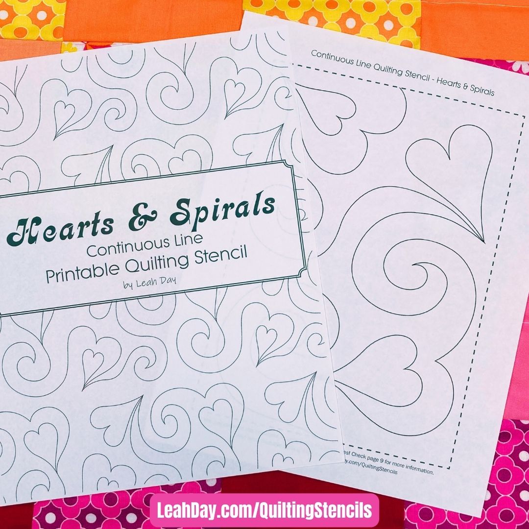 Printable Quilting Stencils - Paper Quilt Stencil – LeahDay.com Printable Quilting Stencils - Paper Quilt Stencil – LeahDay.com