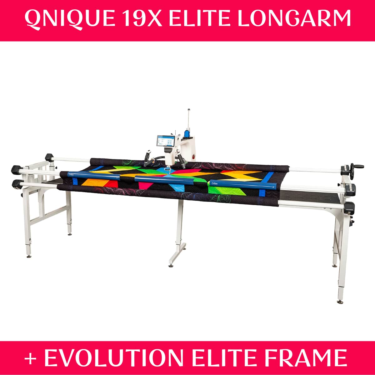 Qnique 19X Elite Long Arm Quilting Machine and Elite Frame