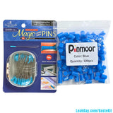 Quilt Basting Kit with Taylor Seville Magic Long Arm Pins and a bag of Pinmoor blue pin anchors