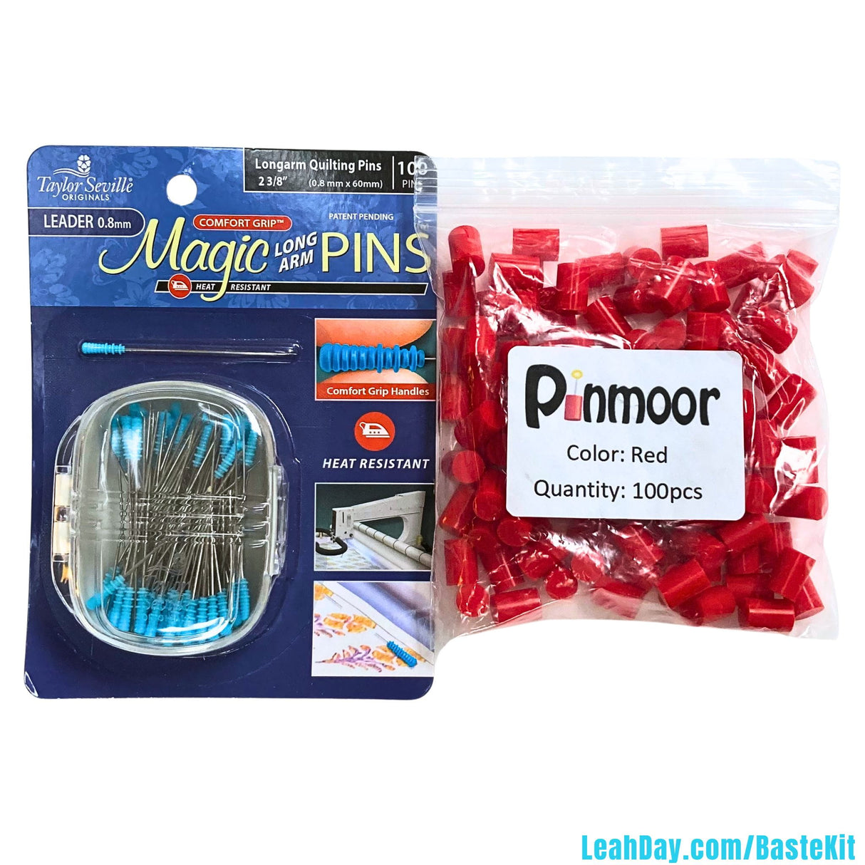 Quilt Basting Kit with Red Pinmoor and Magic Longarm Pins