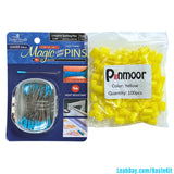 Quilt Basting Kit with Taylor Seville Magic Long Arm Pins and a bag of Pinmoor yellow pin anchors