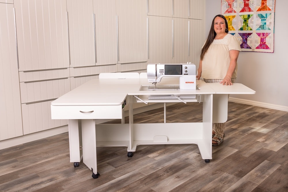 Big Sewing Table - Christa Sewing Cabinet - Quilting Big Quilts! –
