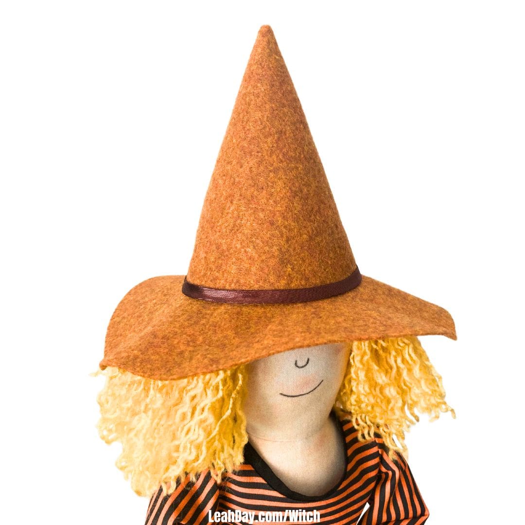 rosycraft_doll 一点物 創作ドール「エリナ」帽子付き ハンドメイド Halloween Doll Witch Hat Pattern - PDF Sewing Pattern – LeahDay.com