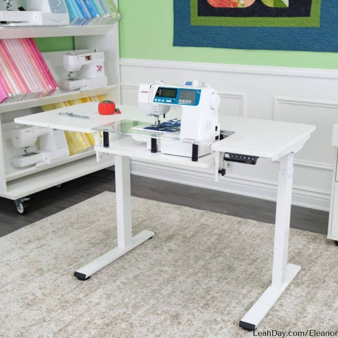 Standing height outlet sewing table