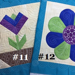 Set of 5 Machine Embroidered 10” Quilt Blocks Quilt Squares Baby Butterflies 2024 LRCraftCenter